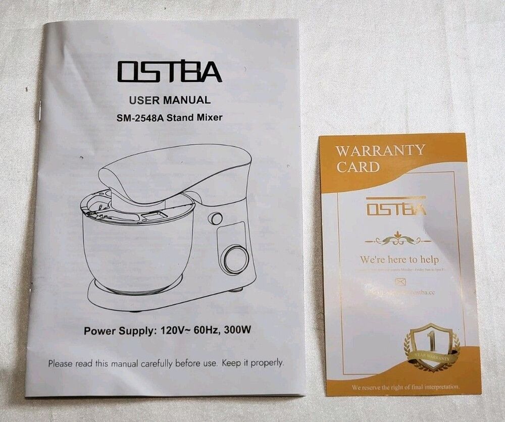 Ostba Black Stand Mixer 8 Piece Fresh Out Box Used Once Still Have Original Box. - Picture 4 of 9